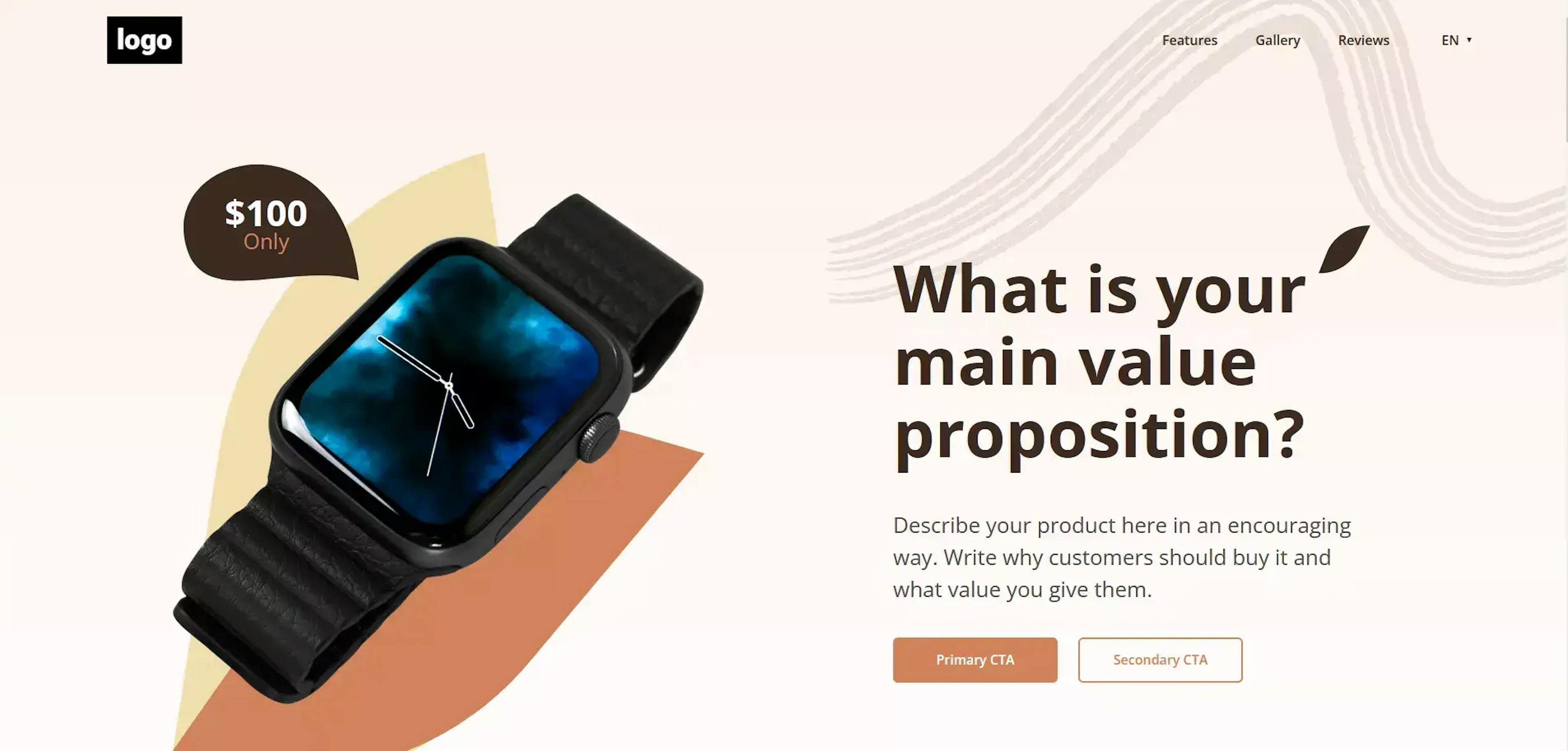 Landing Page of the product by BOWWE