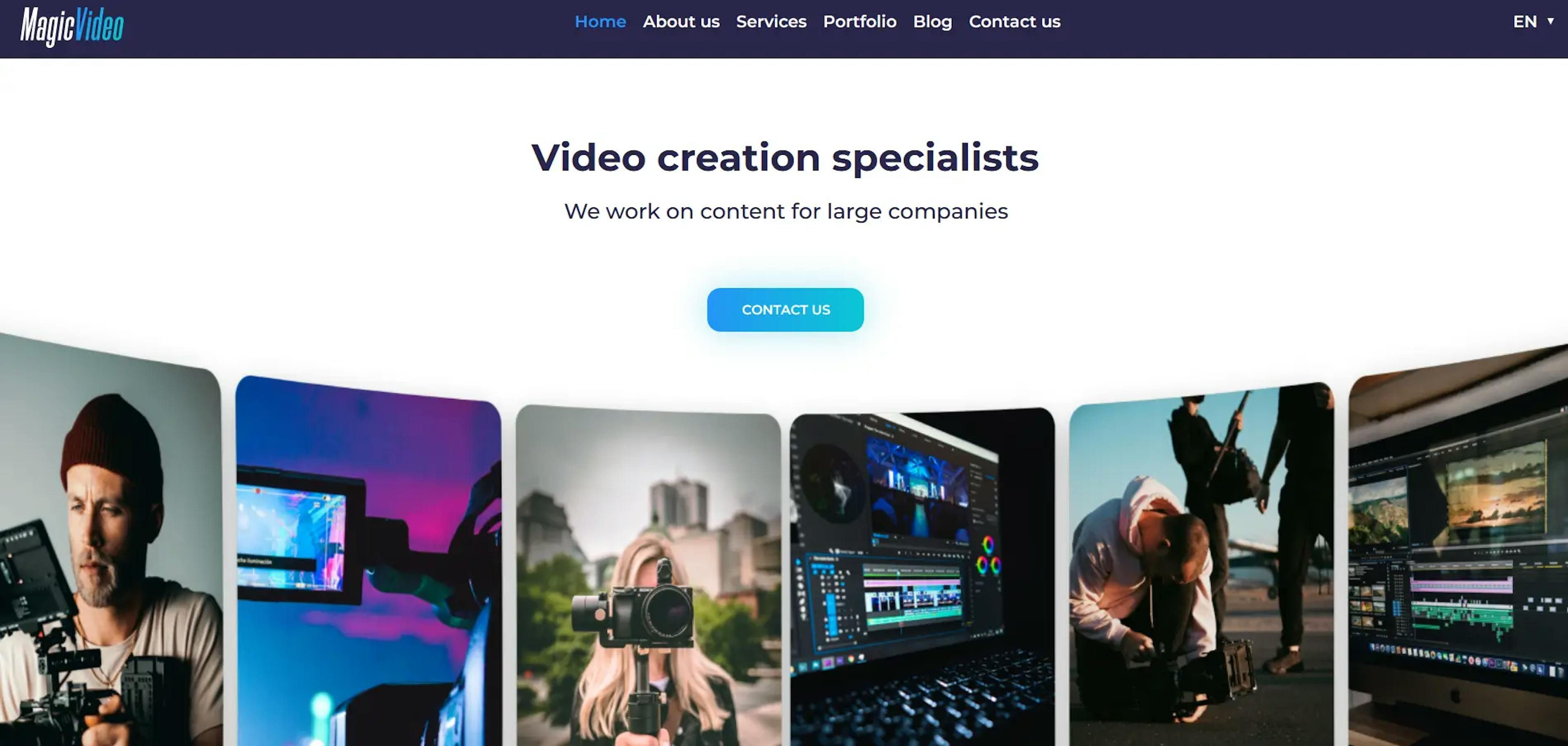 A digital media website template by BOWWE