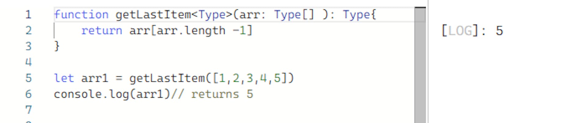 Specifying that the argument is an array type