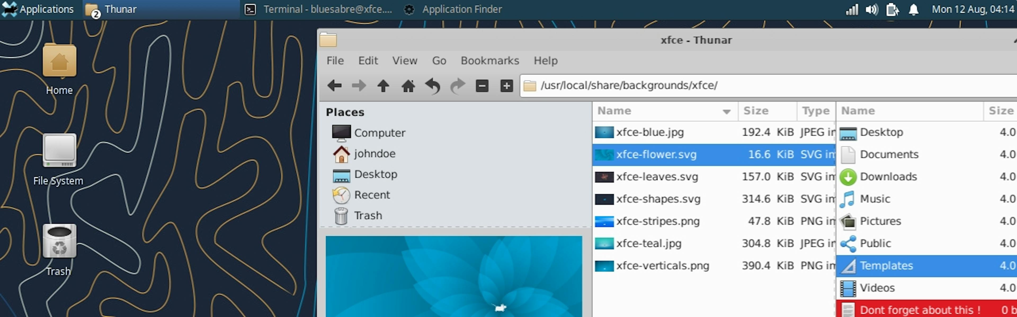 Xfce डेस्कटॉप वातावरण