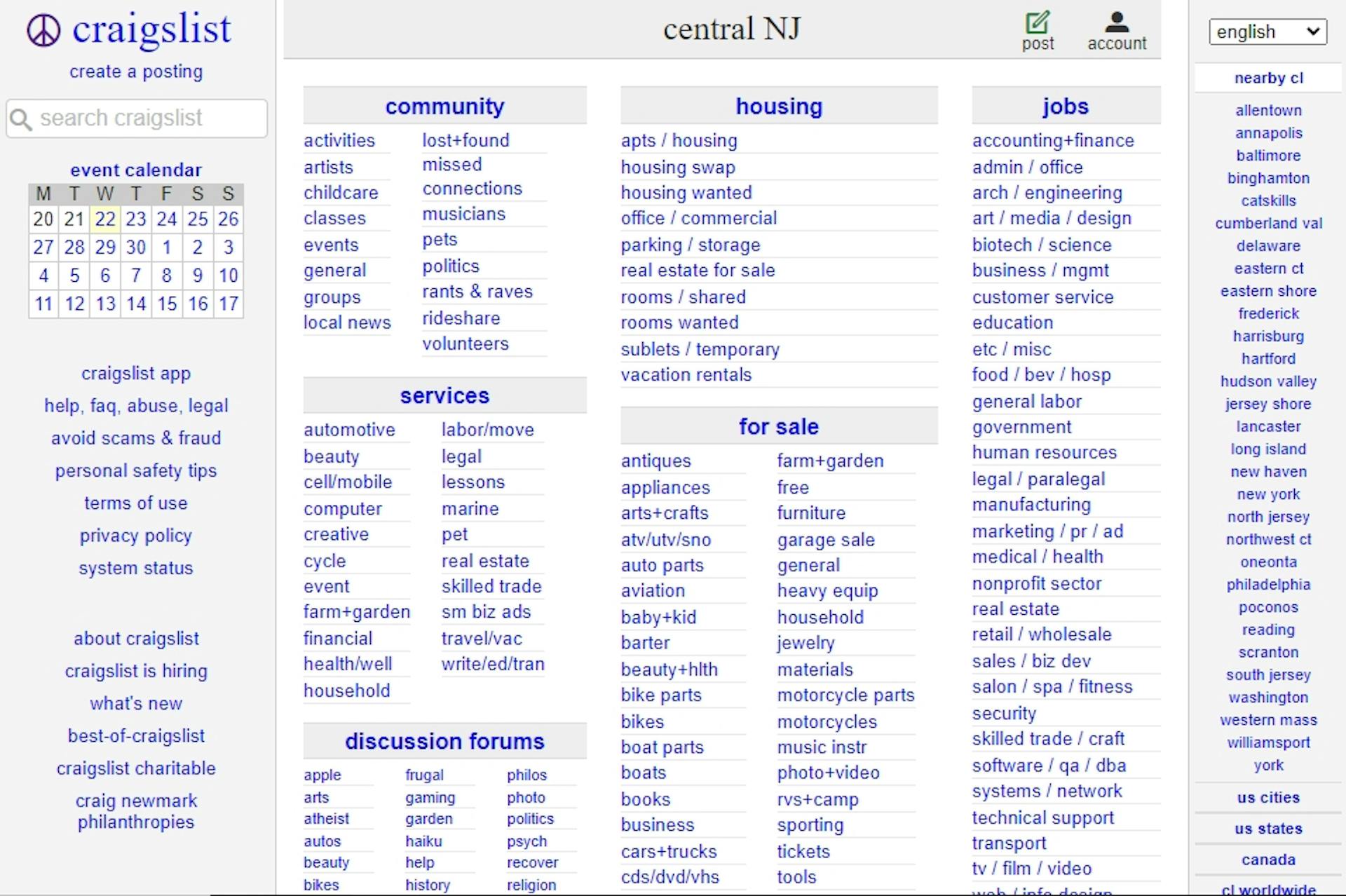 Craiglist é um dos sites de anúncios classificados mais populares e opera em mais de 70 países