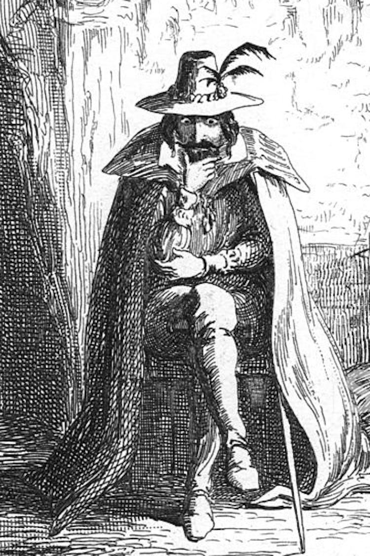 George Cruikshank's illustration of Guy Fawkes, published in William Harrison Ainsworth's 1840 homonymous novel