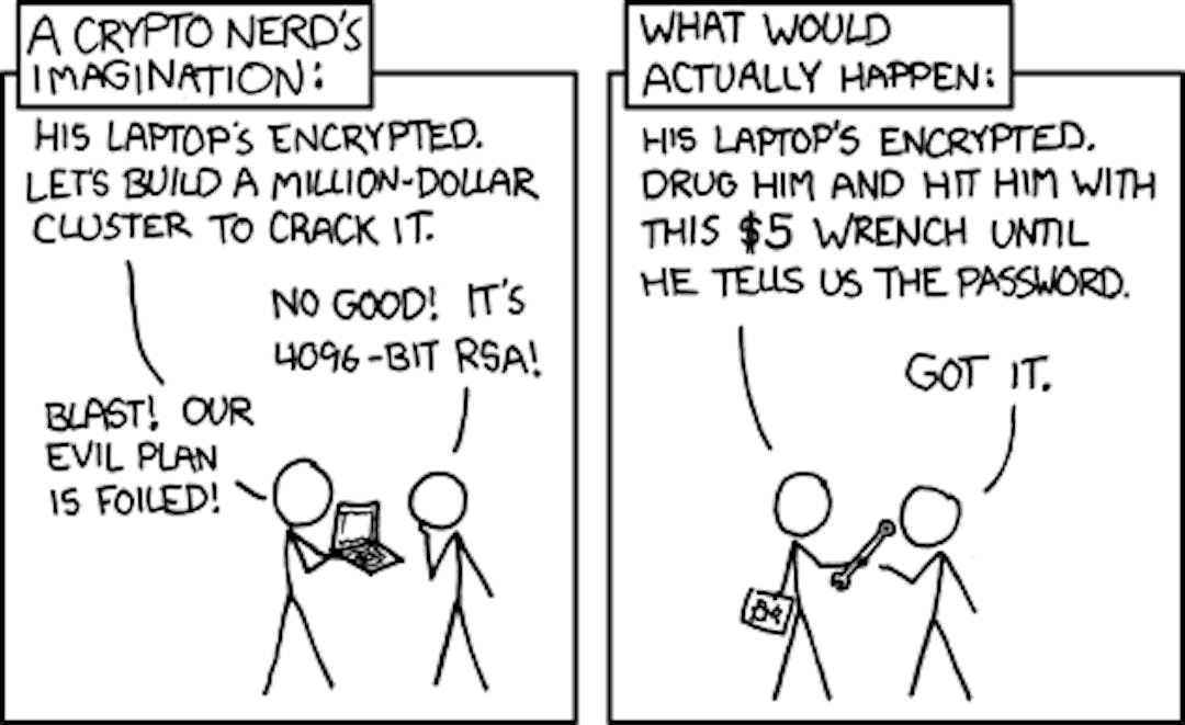 Wrench attack comic by XKCD