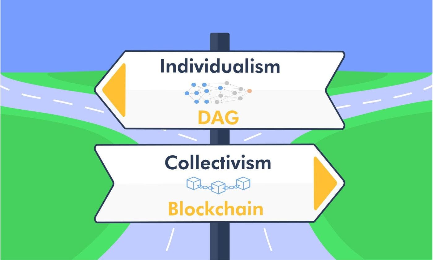 /exploring-the-ideological-differences-between-blockchain-and-dag-individualism-vs-collectivism feature image