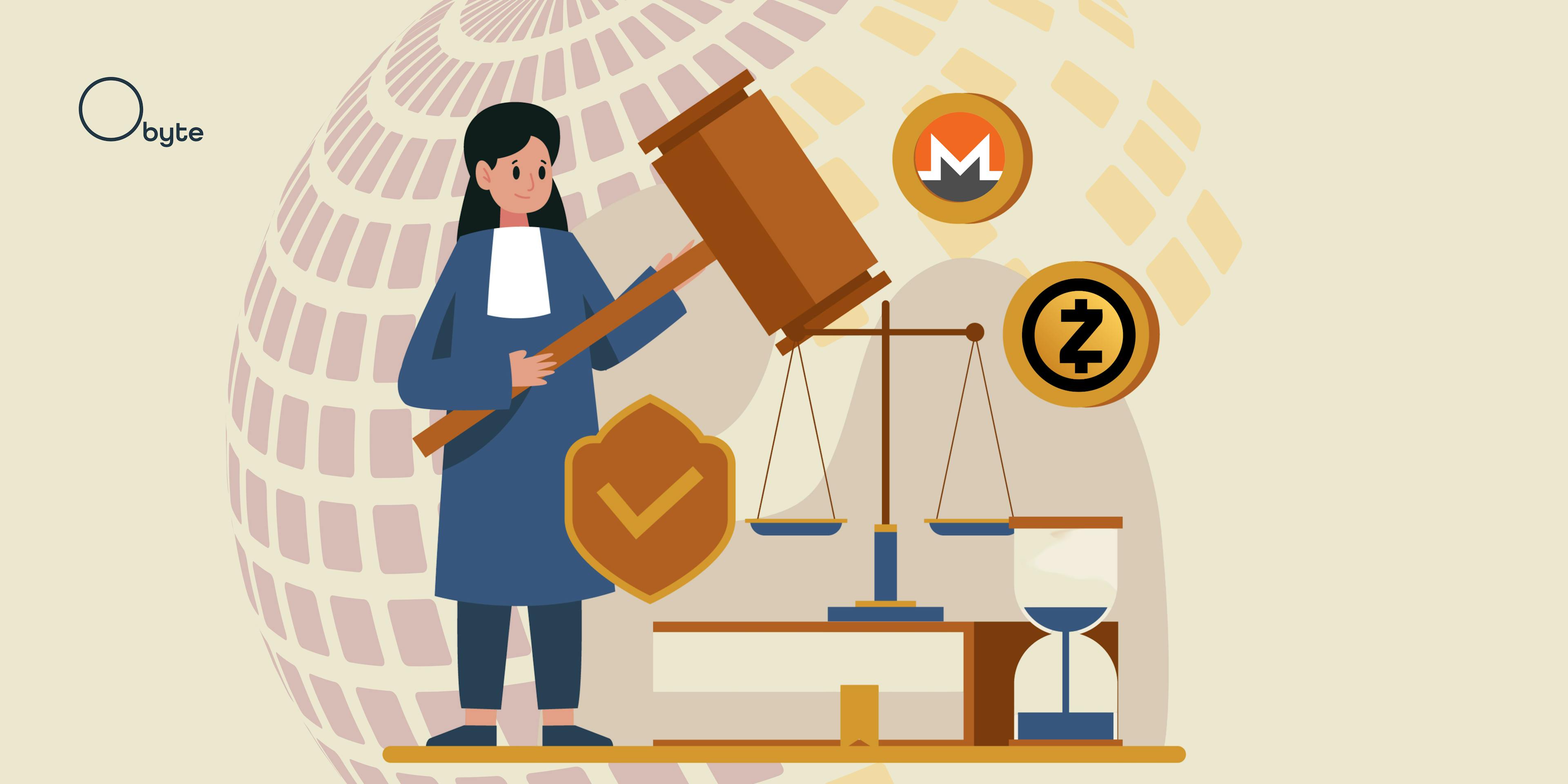 featured image - Educational Byte: Are Privacy Coins Like Monero and Zcash Legal?