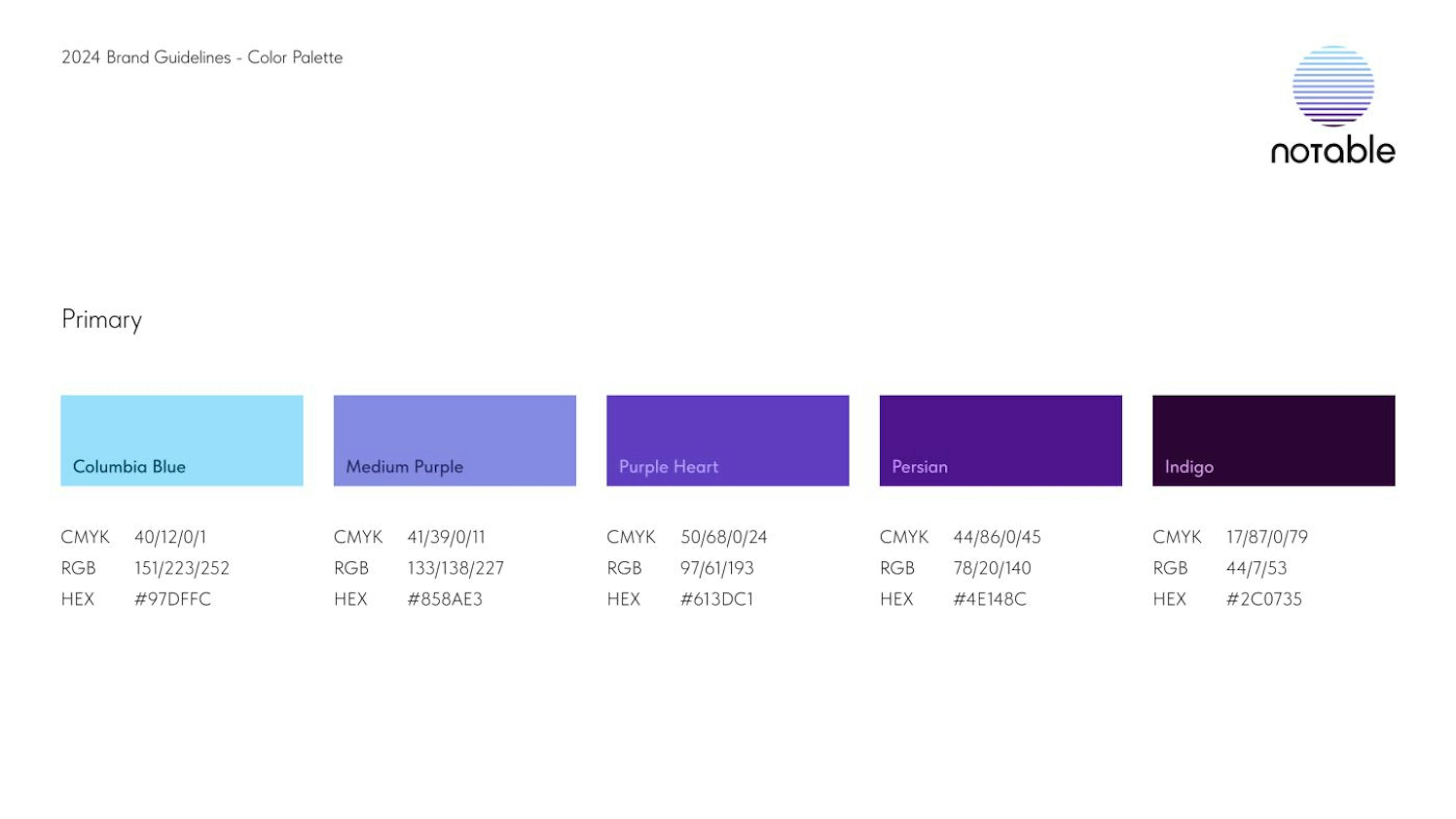 Brand Guidelines - Color Palette