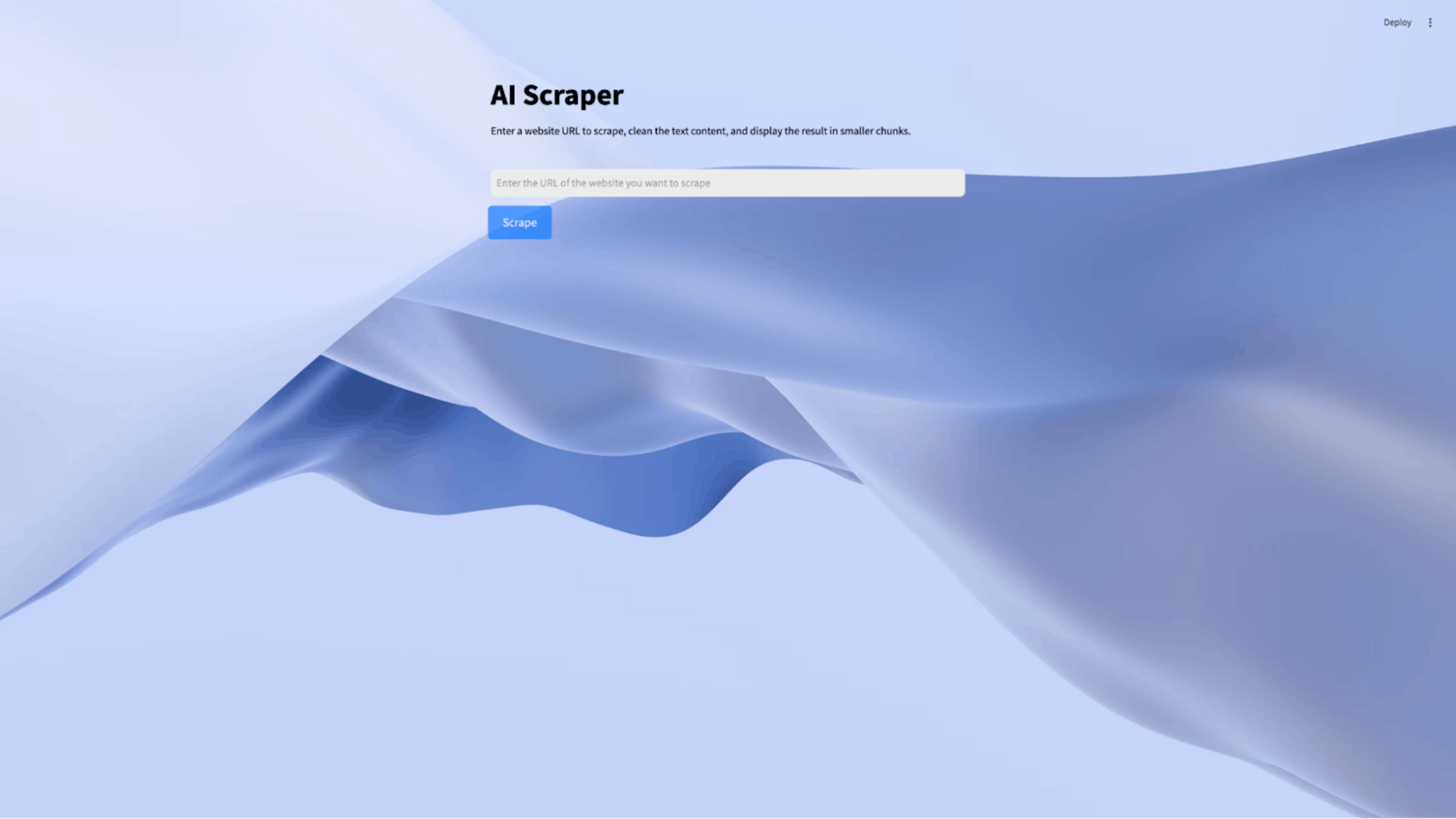 AI Scraper App