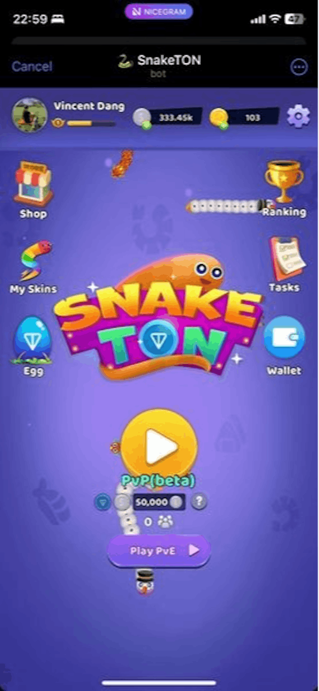 SnakeTON 