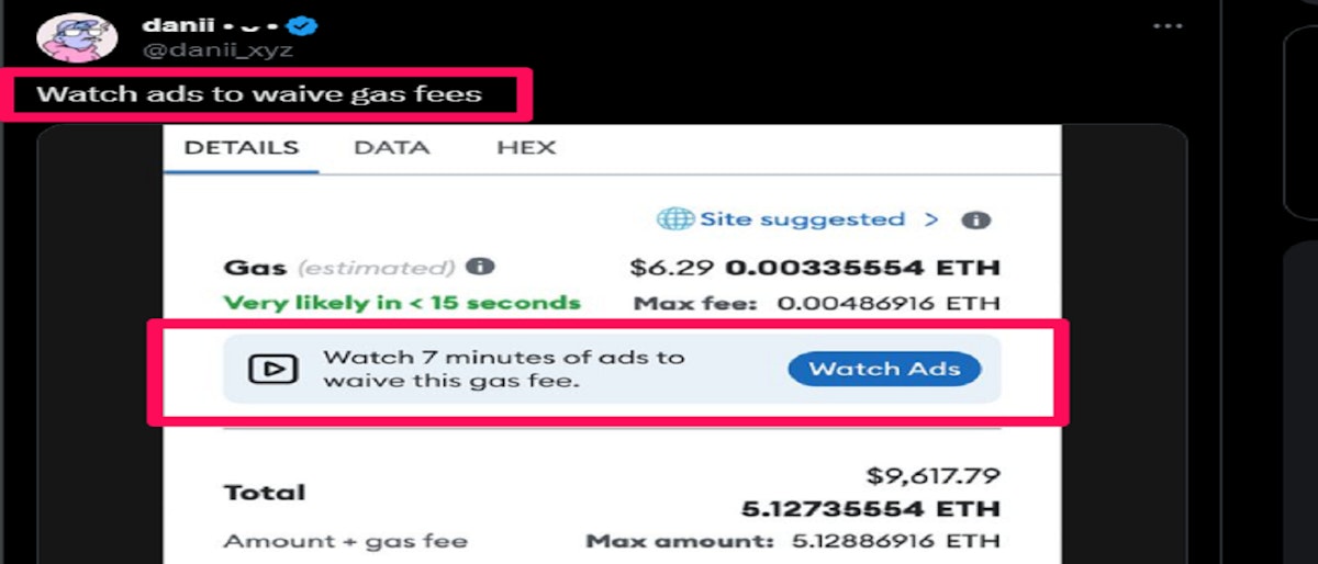 featured image - Watching Ads to Waive Gas Fees on Ethereum: A Novel Marketing Strategy?