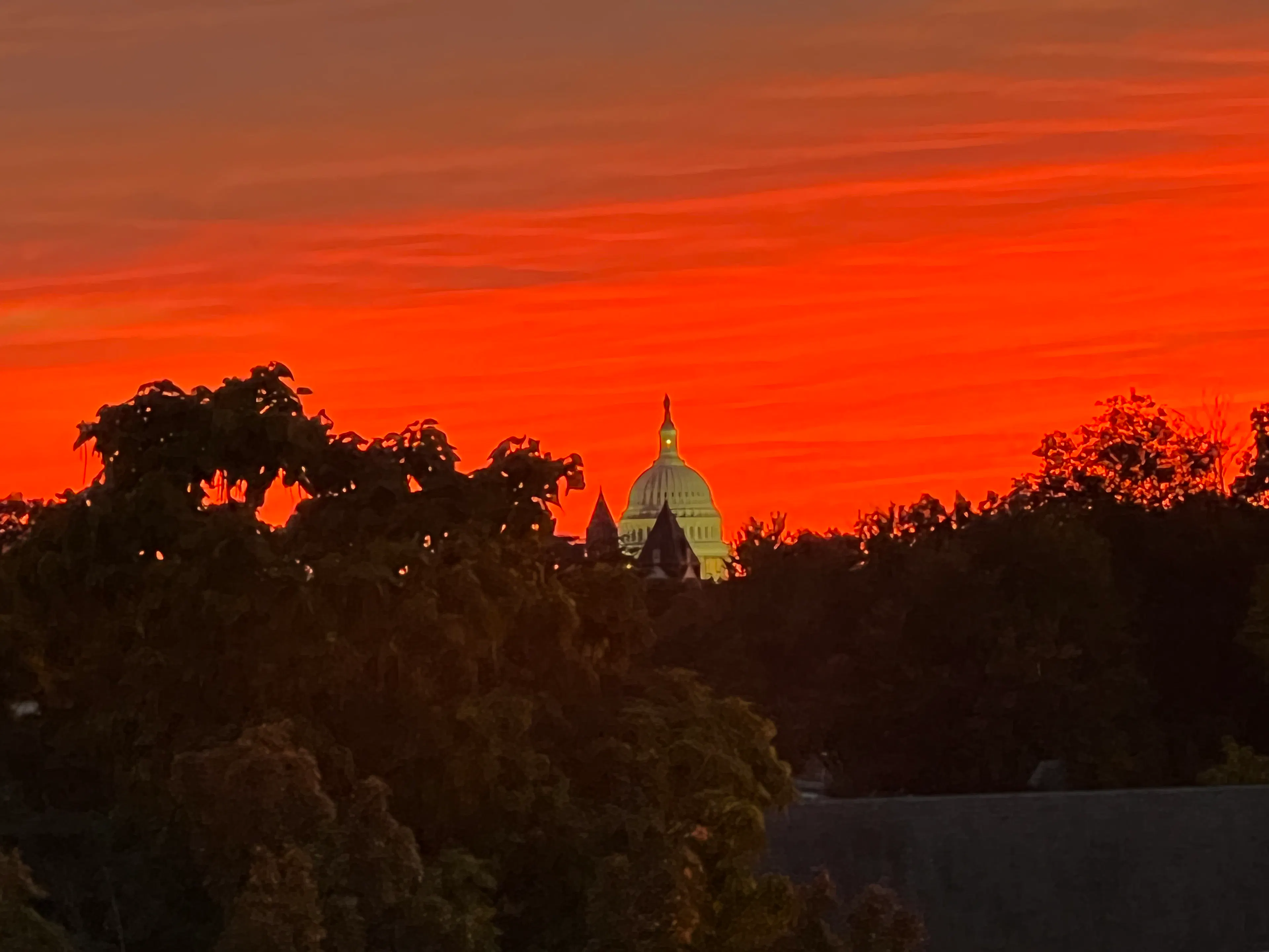 US Capitol at sunset, photo by author