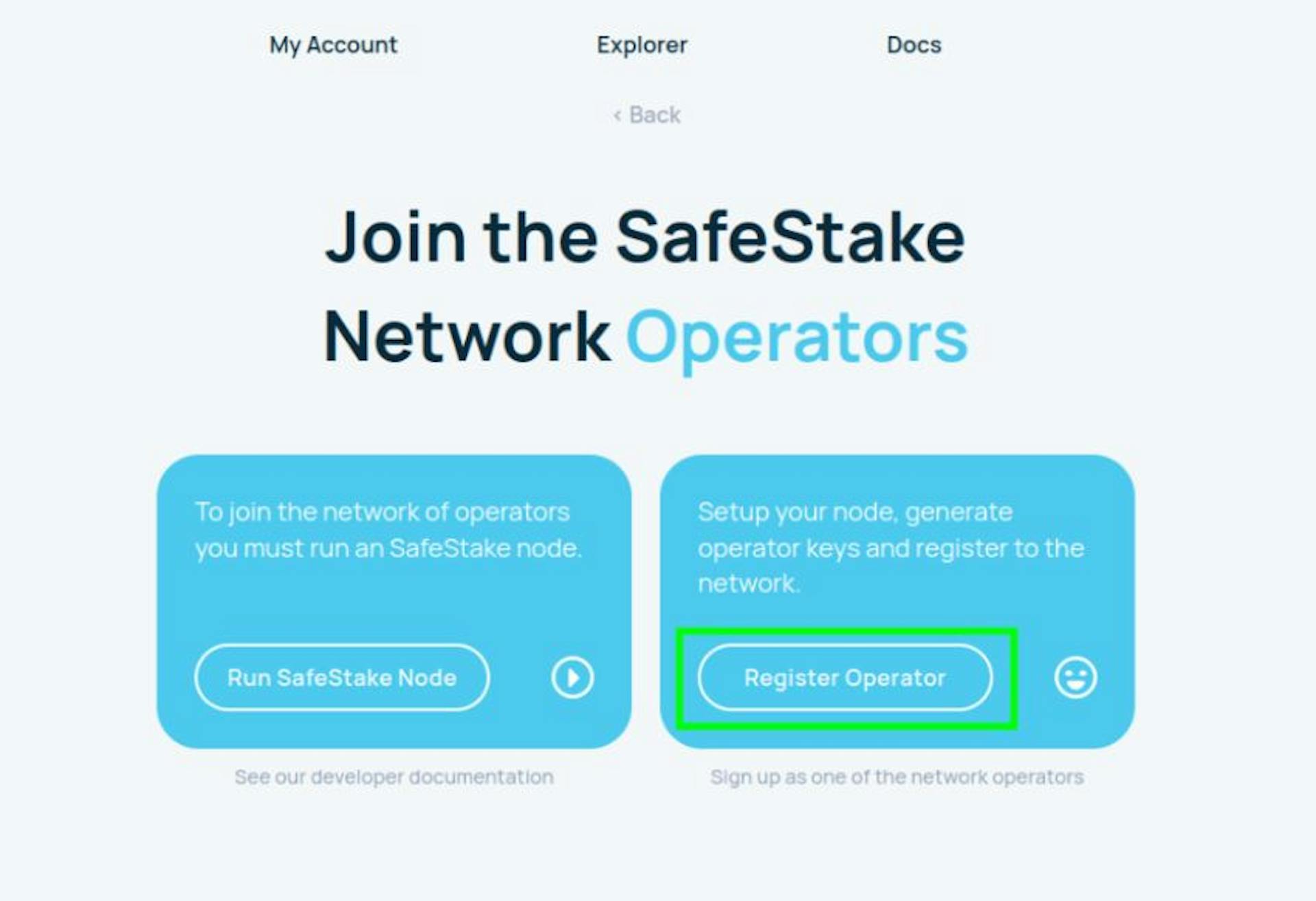 Node Operator Registration for Ethereum Staking | Source: SafeStake