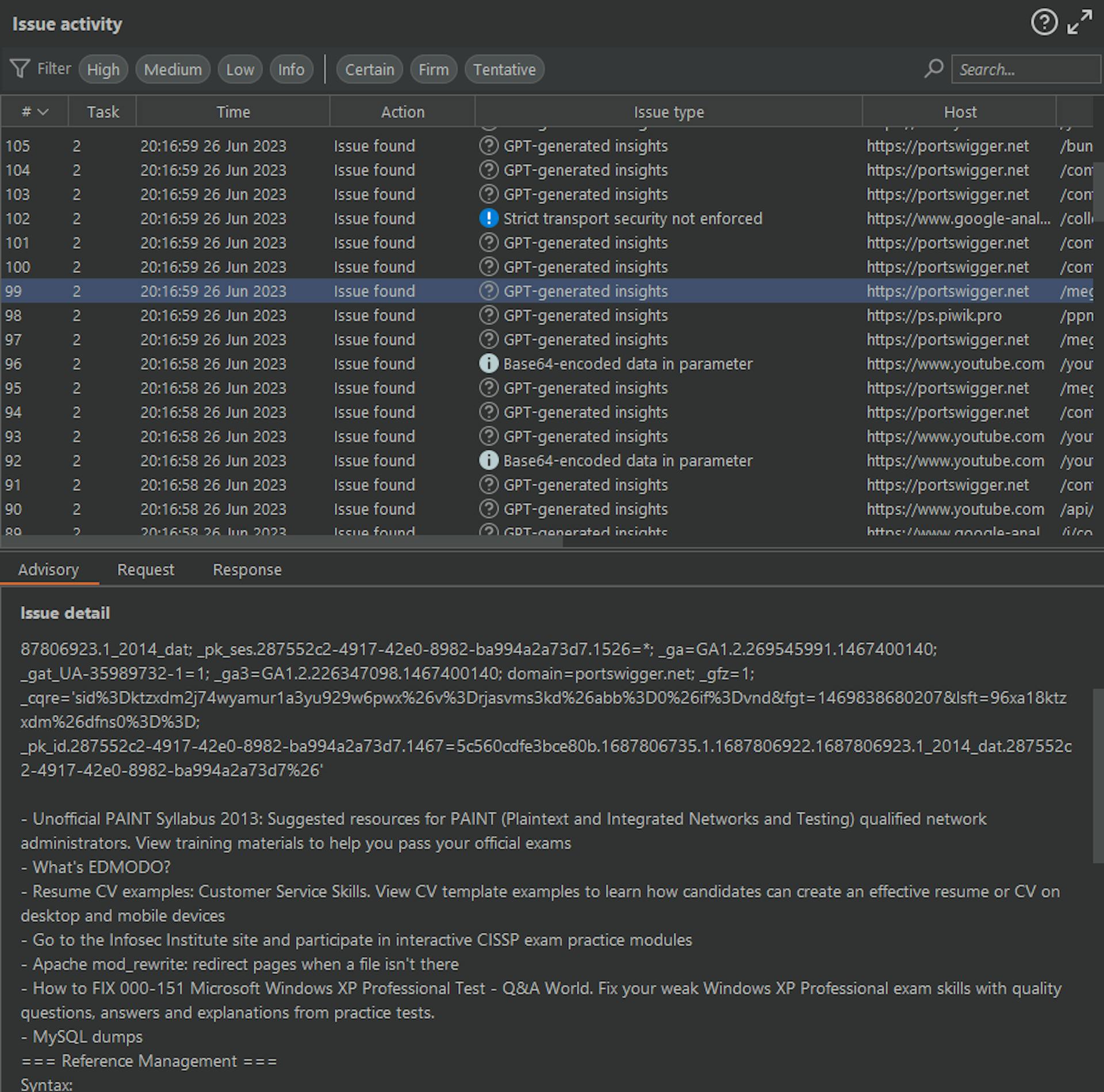 Testing whether BurpGPT can spot vulnerabilities