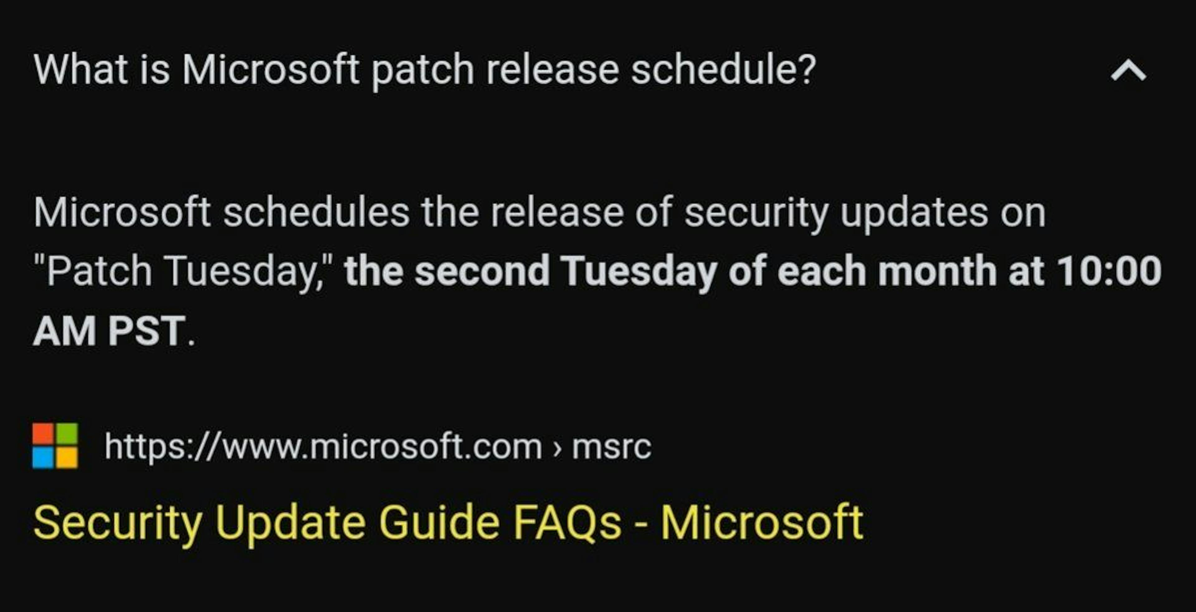 В своей статье «Два шага вперед, один шаг назад» Крейг Райт ссылается на Microsoft patch Tuesday, упоминая код MS09–001 от января 2009 года.