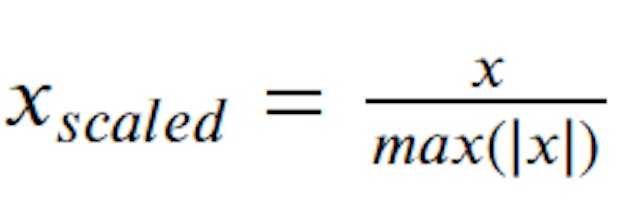 Maximum absolute scaling