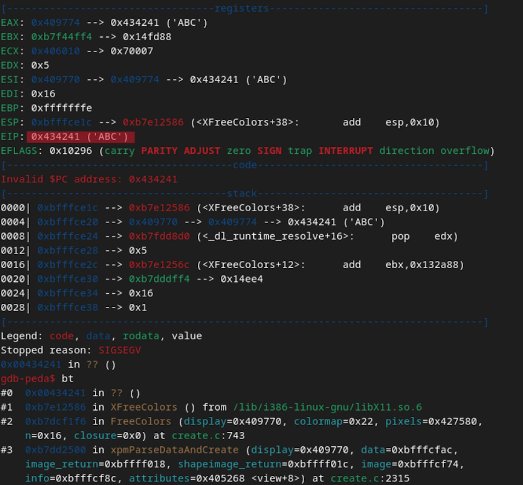 Control over EIP in Debian 12 32-bit