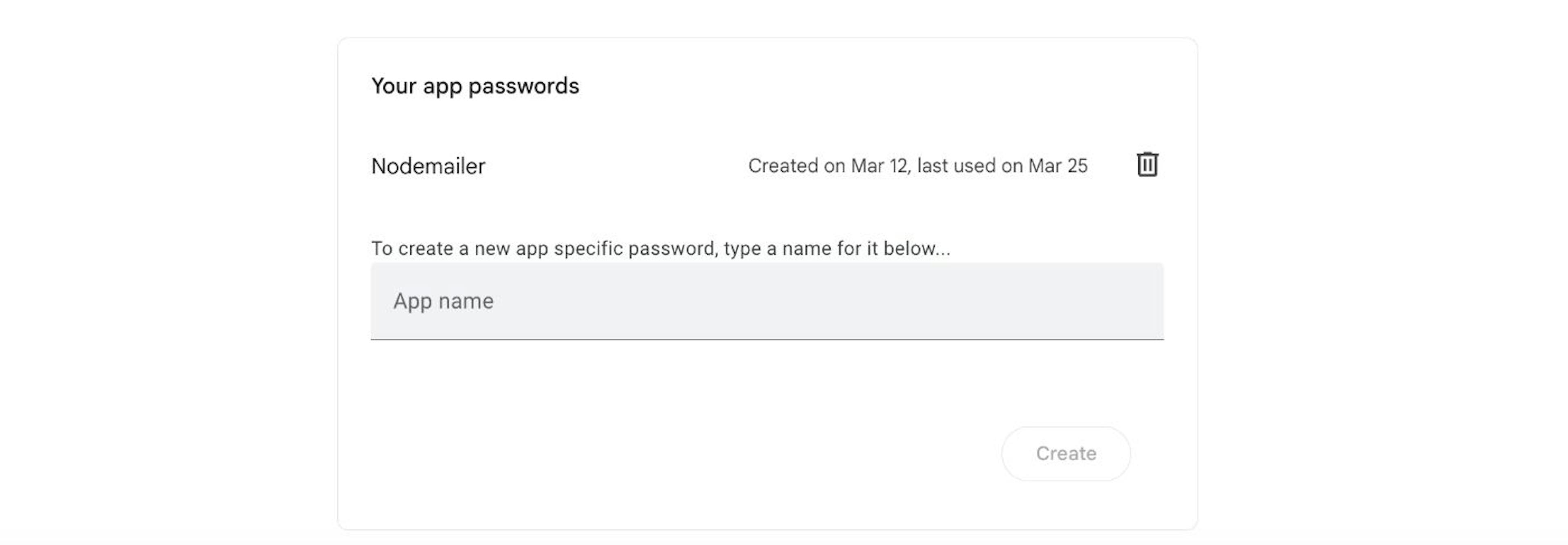 Create App Password