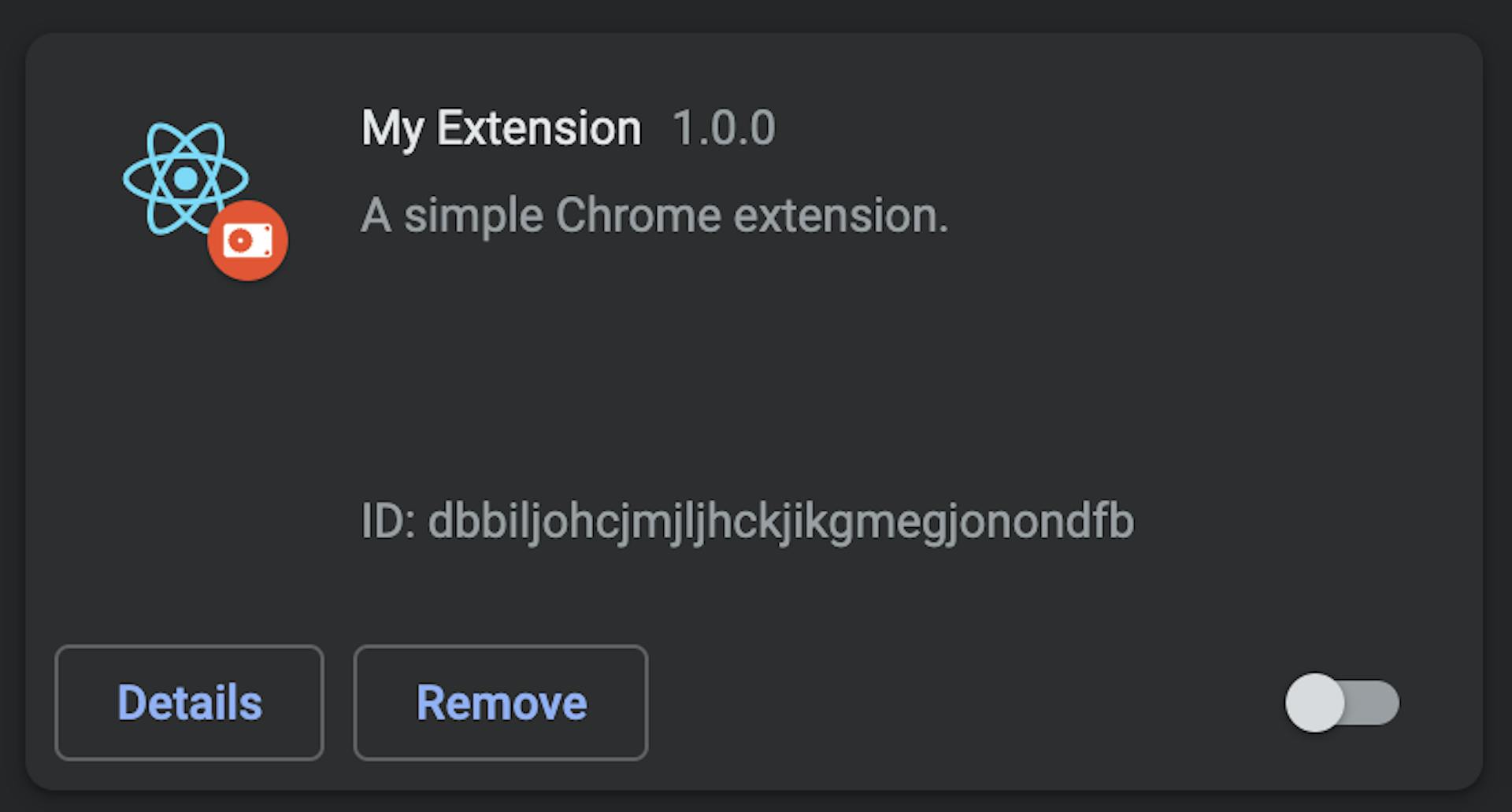 Extension installed