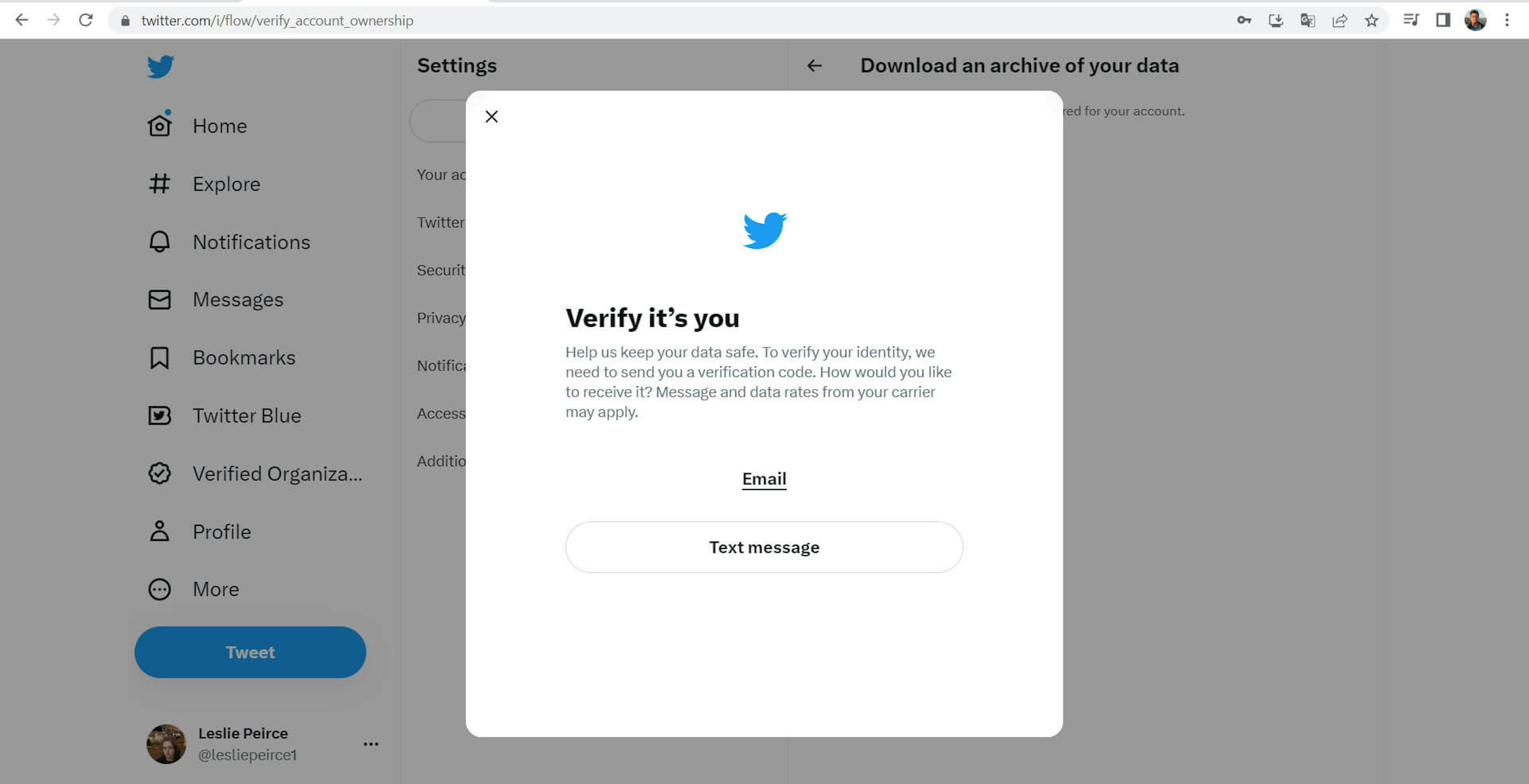 Verify it's you.