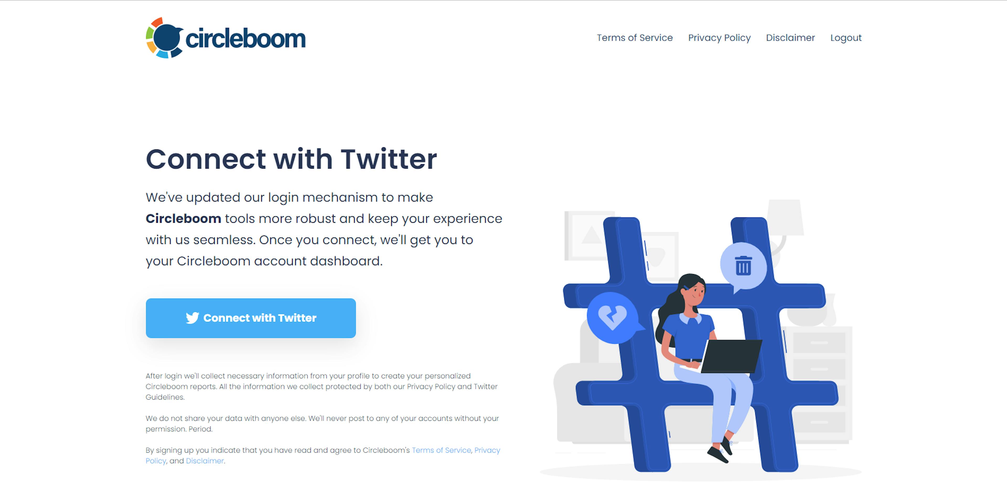Connectez votre compte Twitter à Circleboom.