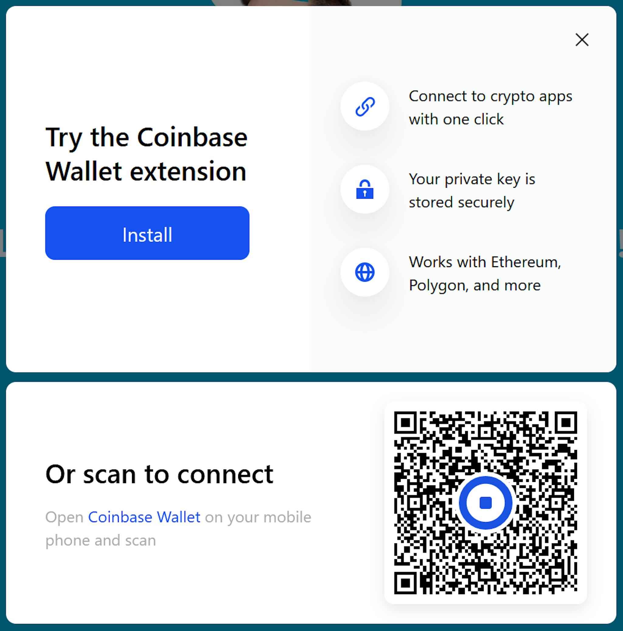Coinbase Wallet’s onboarding UI
