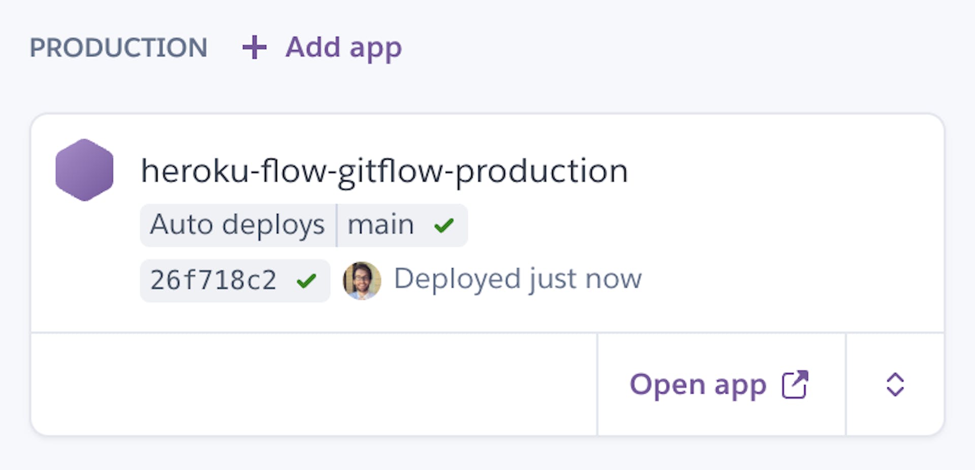 Production app was automatically deployed