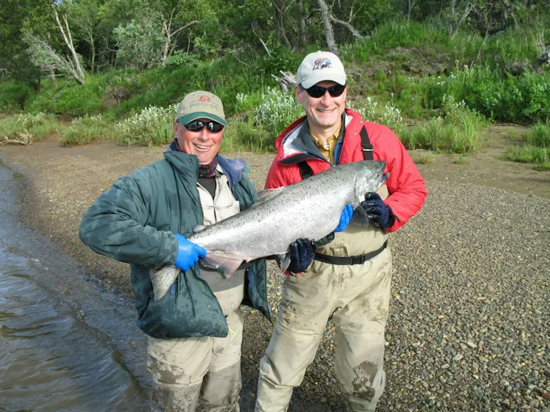 Alito in Alaska with a fishing guide. He stayed at the King Salmon Lodge, a luxury fishing resort that drew celebrities, wealthy businessmen and sports stars. Credit: Photo obtained by ProPublica