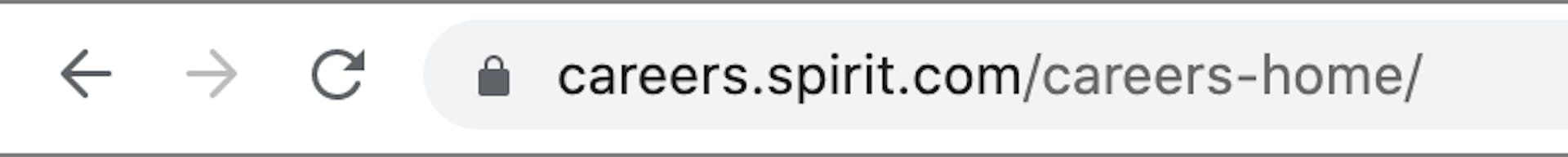 The real Spirit Airlines careers web address.