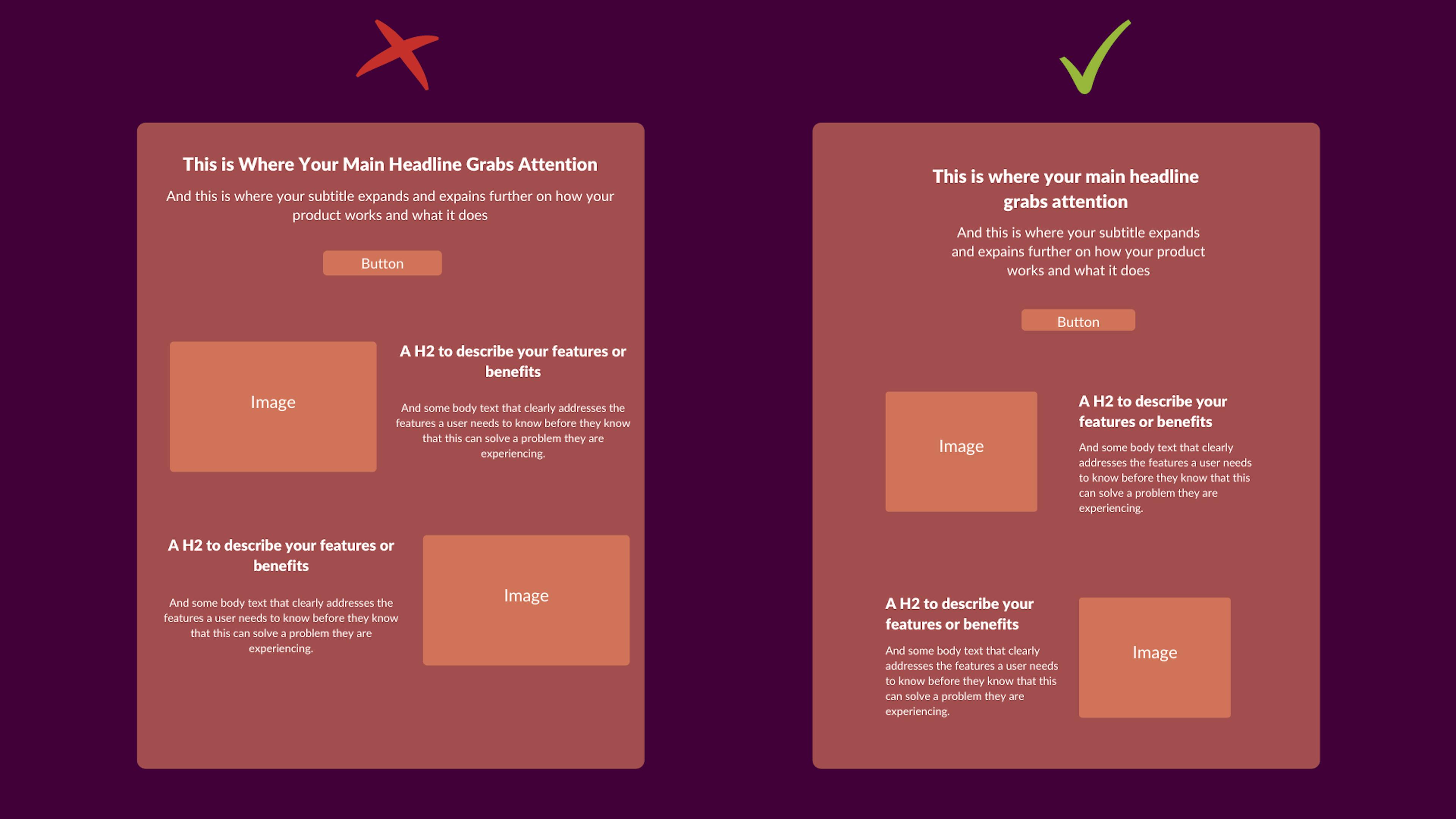 Make your startup's landing page easy to read
