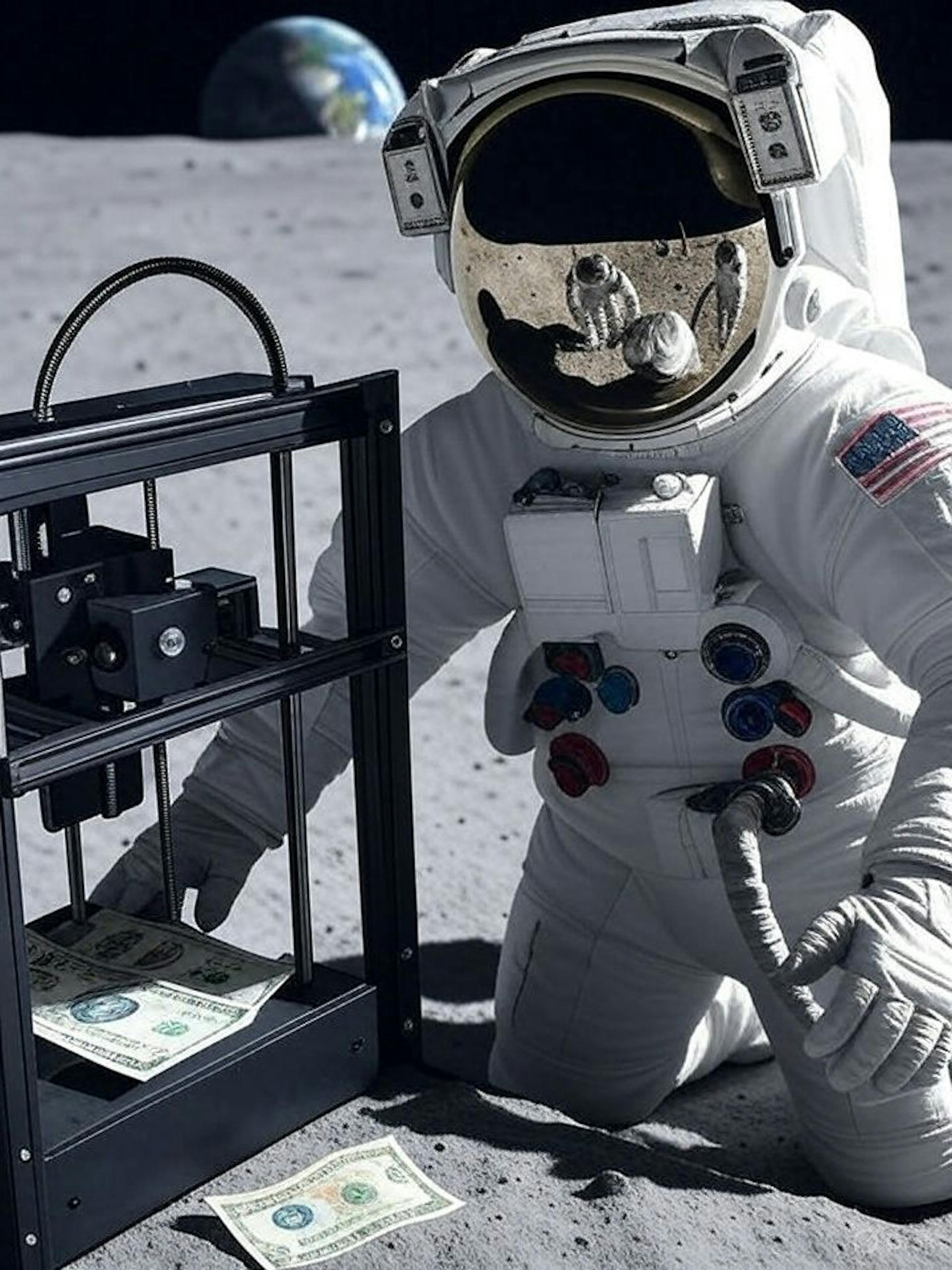 Si se imprimieran dólares estadounidenses en la luna y no en las computadoras en la Tierra, la flexibilización cuantitativa no sería tan fácil. Que creo que es bueno.