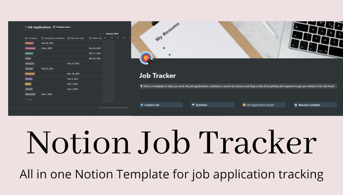 featured image - My Experience of Using Notion to Build this All-in-One Job Application Tracker