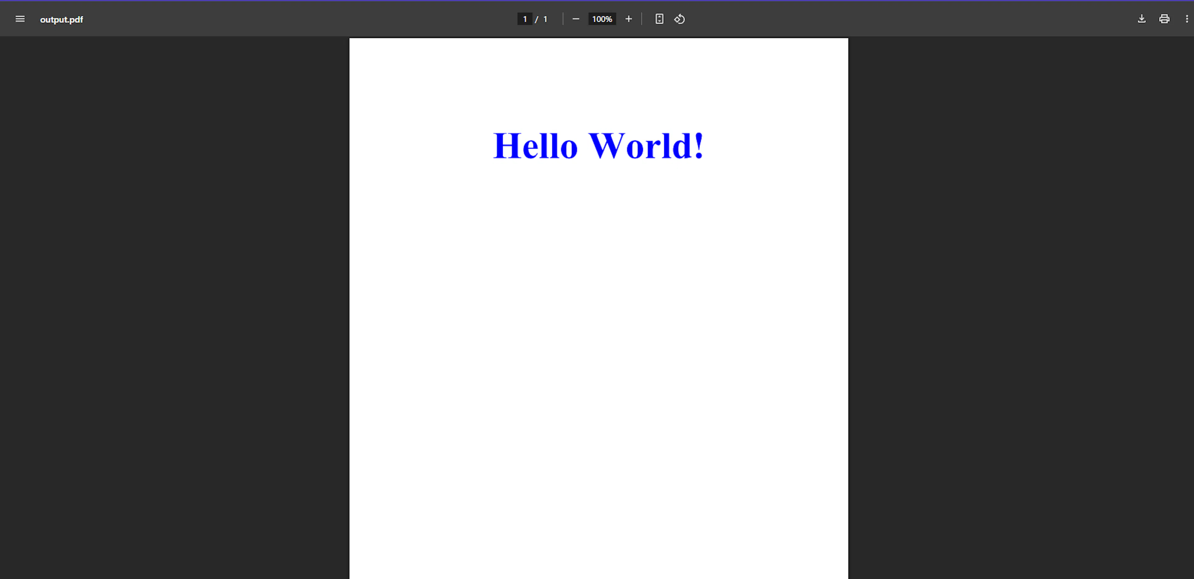 Output PDF for the Gembox.Document HTML string to PDF example