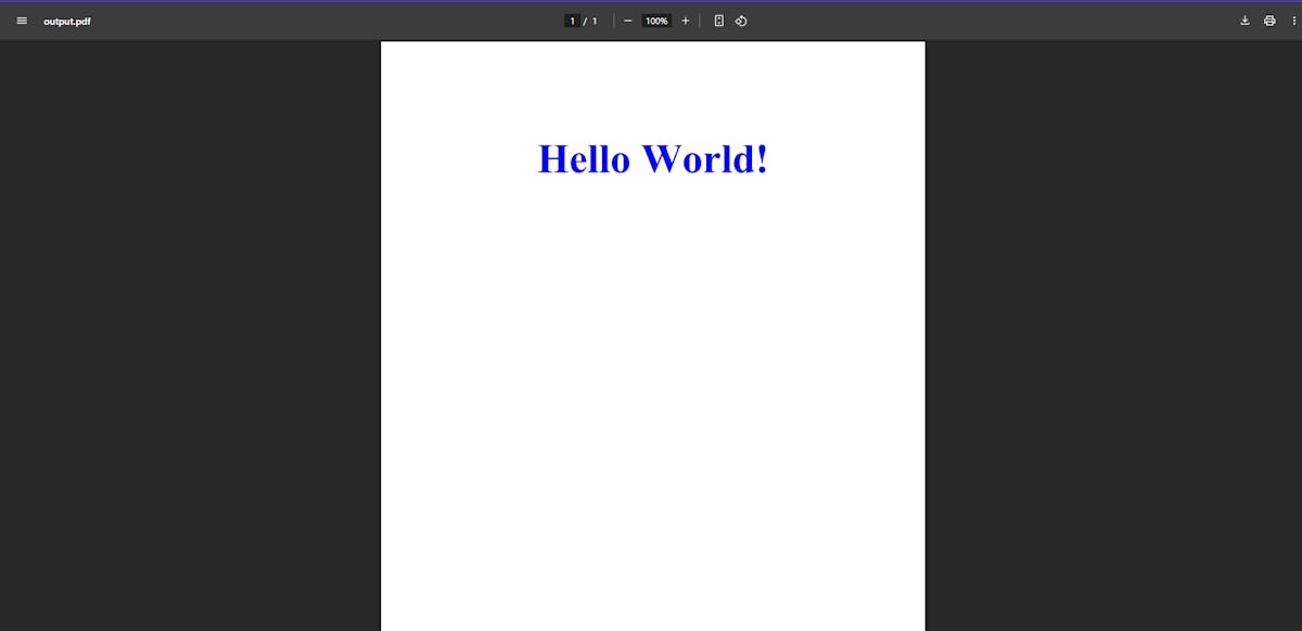 Output PDF for the Gembox.Document HTML string to PDF example