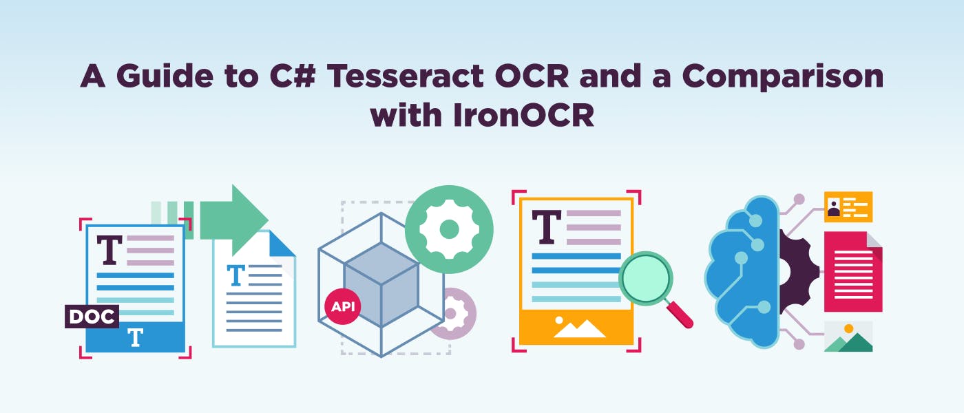 featured image - A Guide to C# Tesseract OCR and a Comparison with IronOCR
