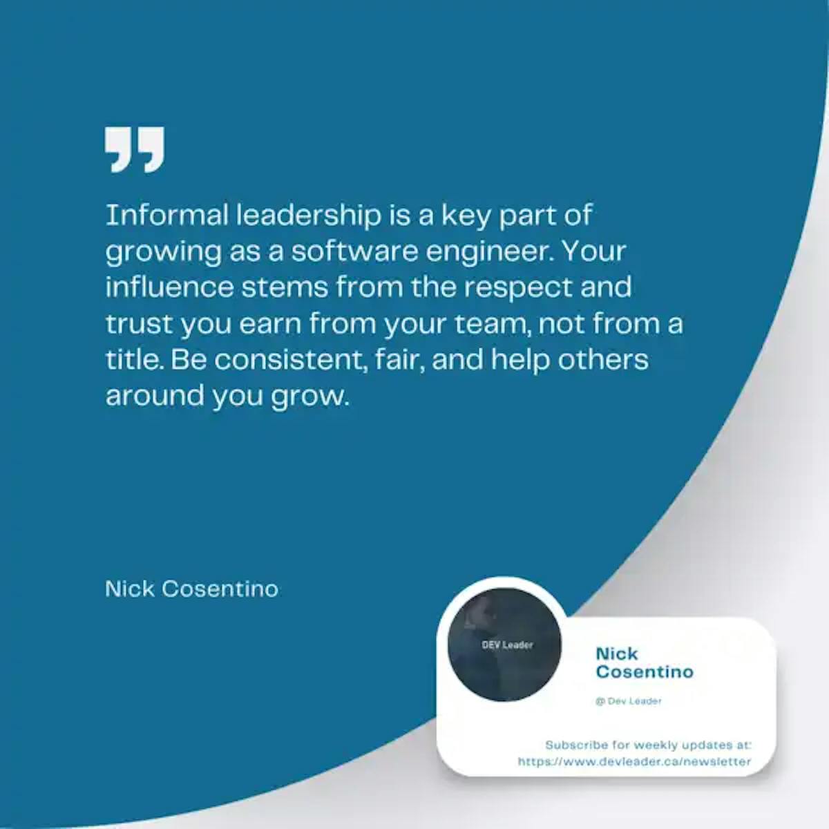 Nick Cosentino on Informal Leadership 