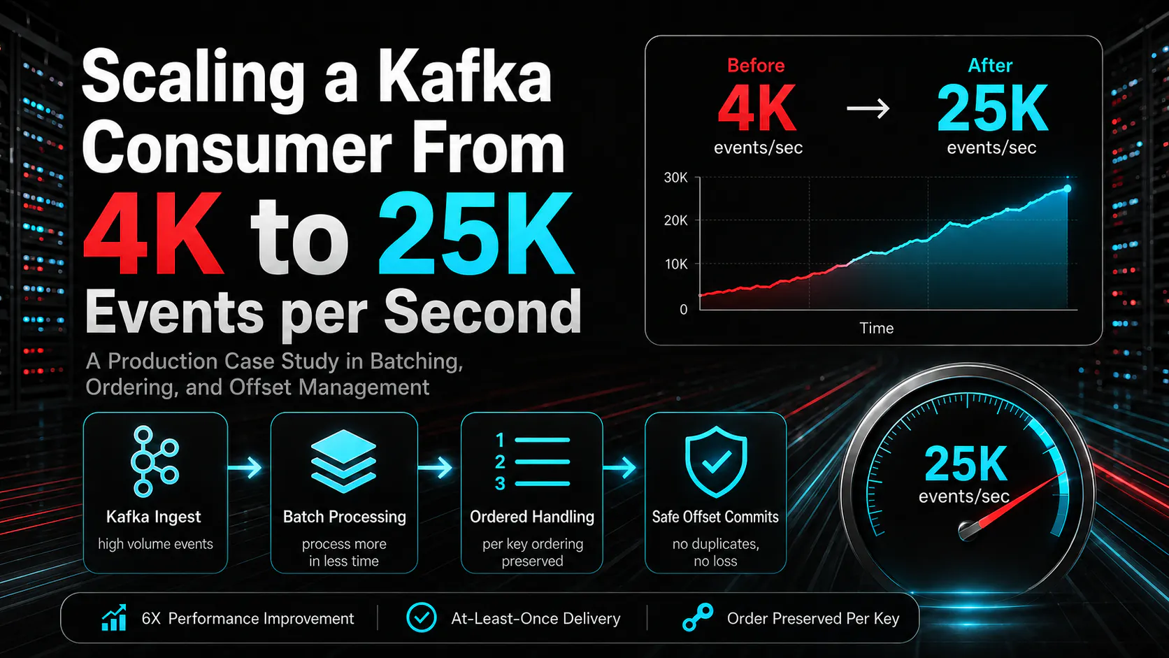 Scaling a Kafka Consumer From 4K to 25K Events per Second While Preserving Ordering