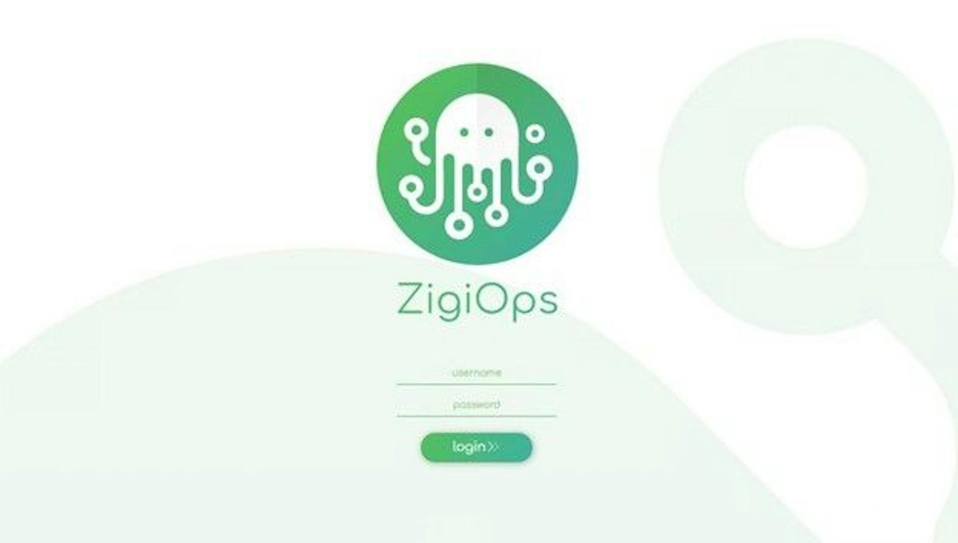 La pantalla de inicio de sesión de ZigiOps
