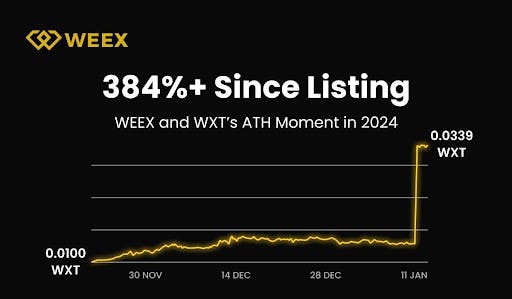 Company WEEX Announces WXT’s Significant 101% Surge, Breaking $0.339