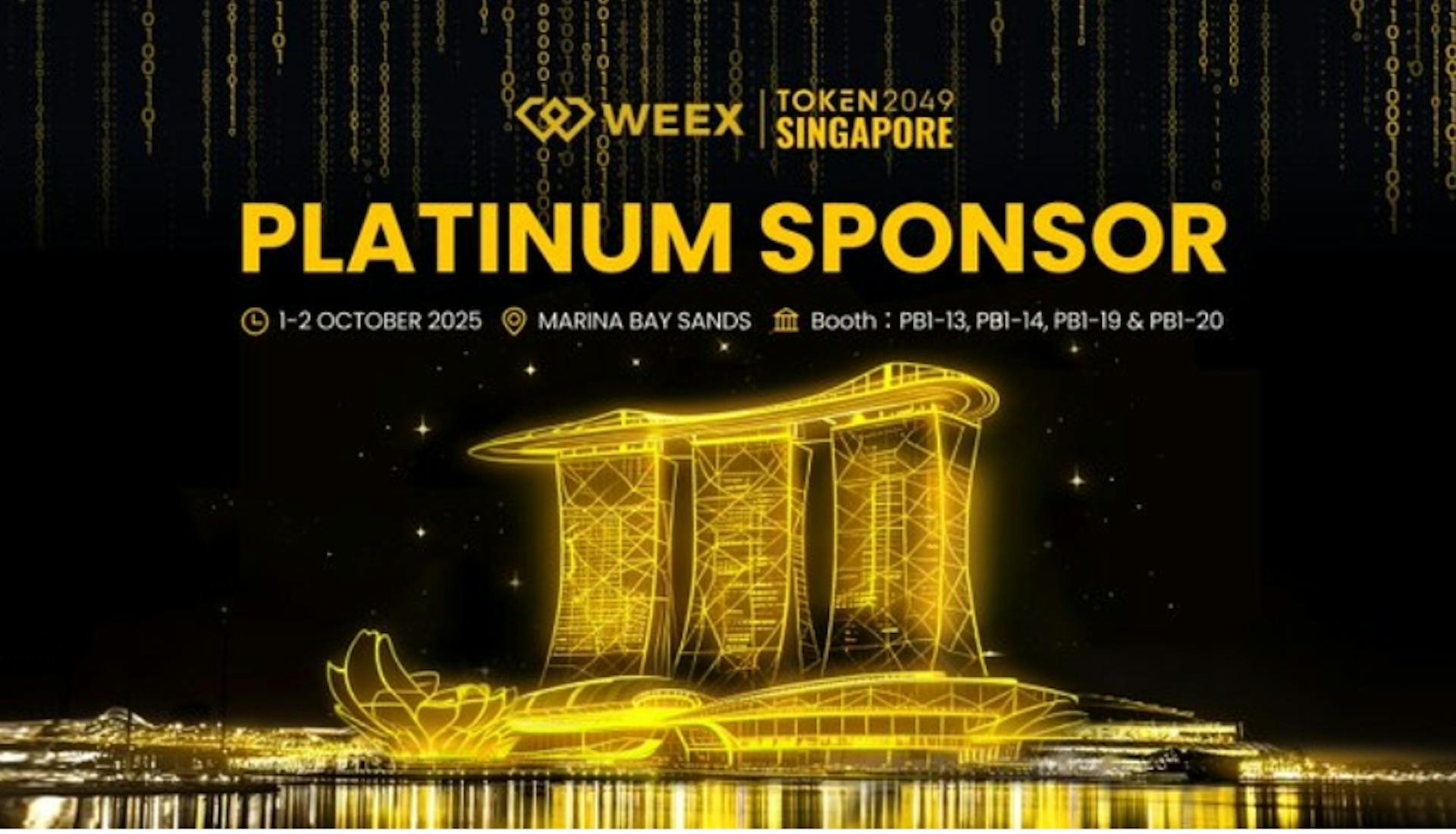 featured image - WEEX Power TOKEN2049 Singapore come sponsor di platino in mezzo alla rapida crescita di CEX