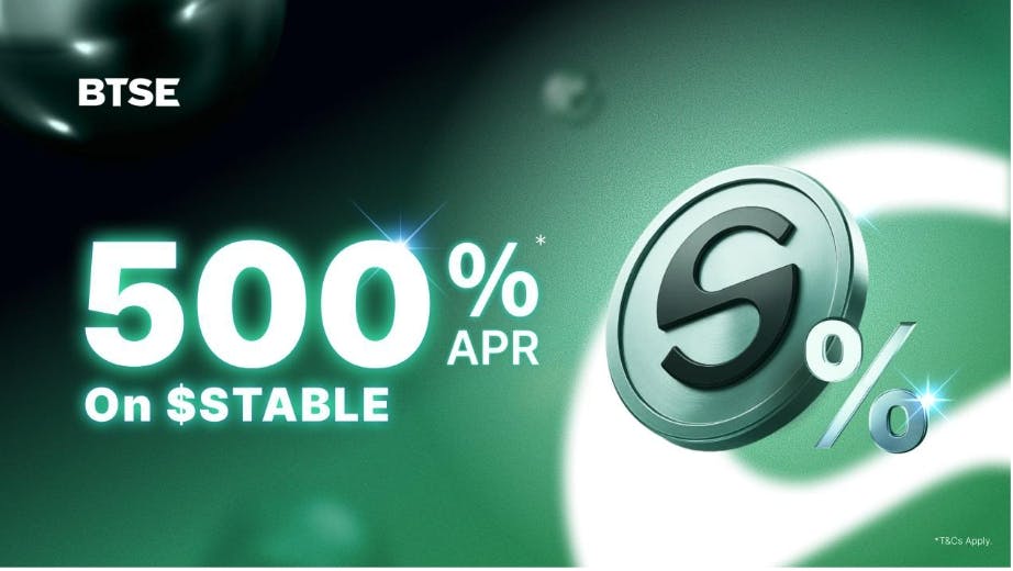 featured image - BTSE Unveils Stable Staking: A Major Initiative Offering Up to 500% APR