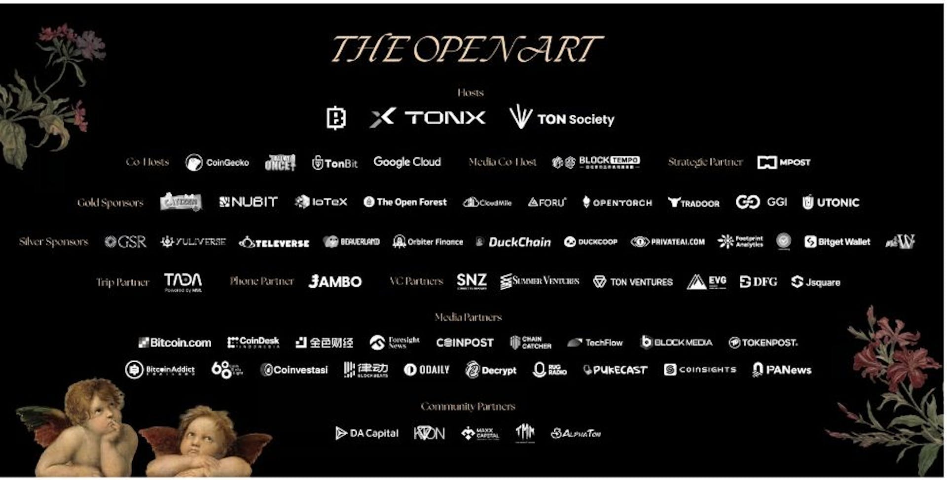 The Open Art Sponsors And Partners(TONX) 