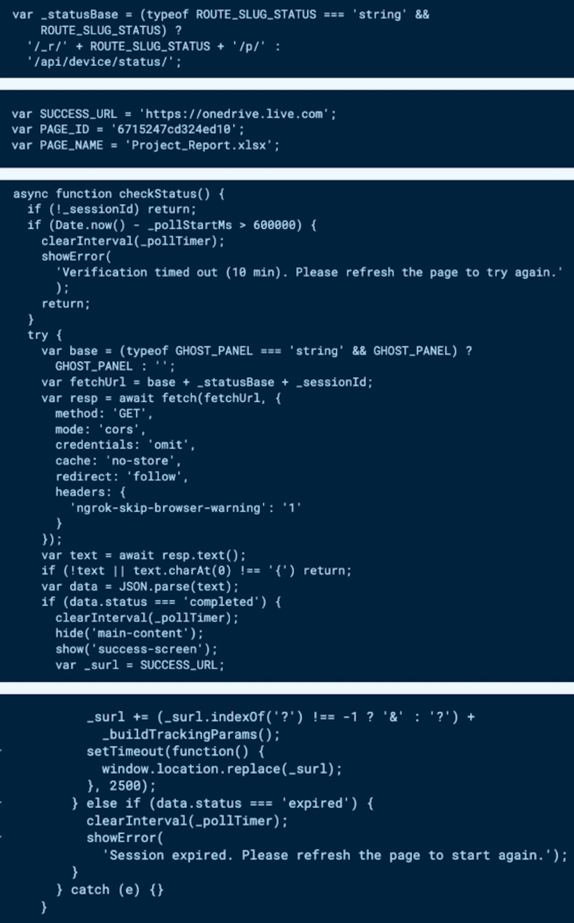 Authorization status polling