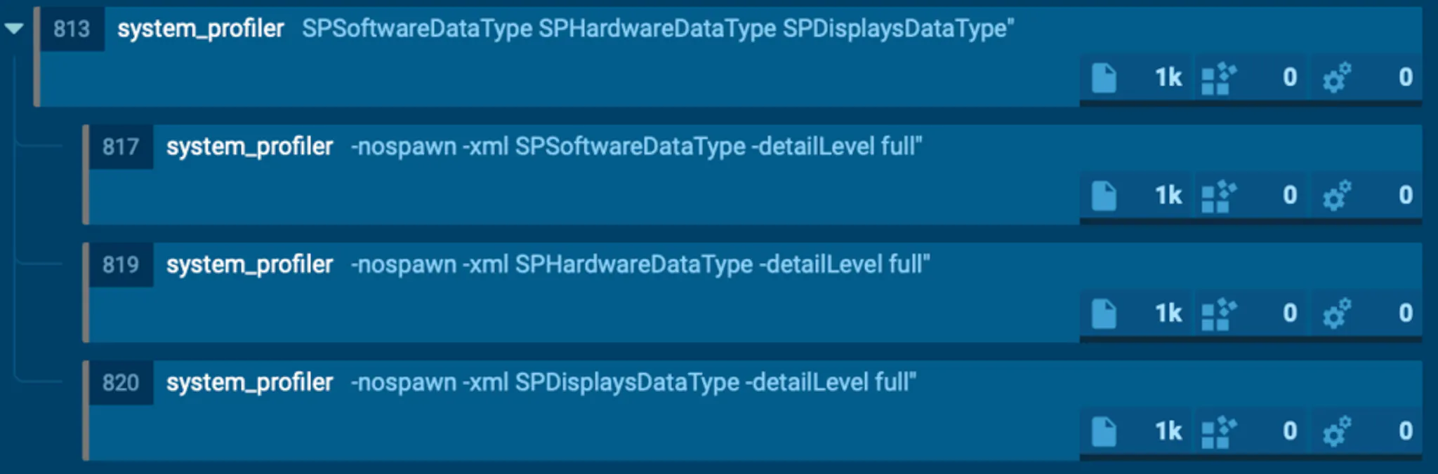 Collection of system and hardware info via system_profiler 
