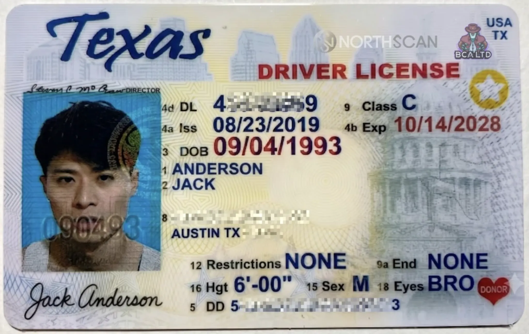 Jack’s driving license