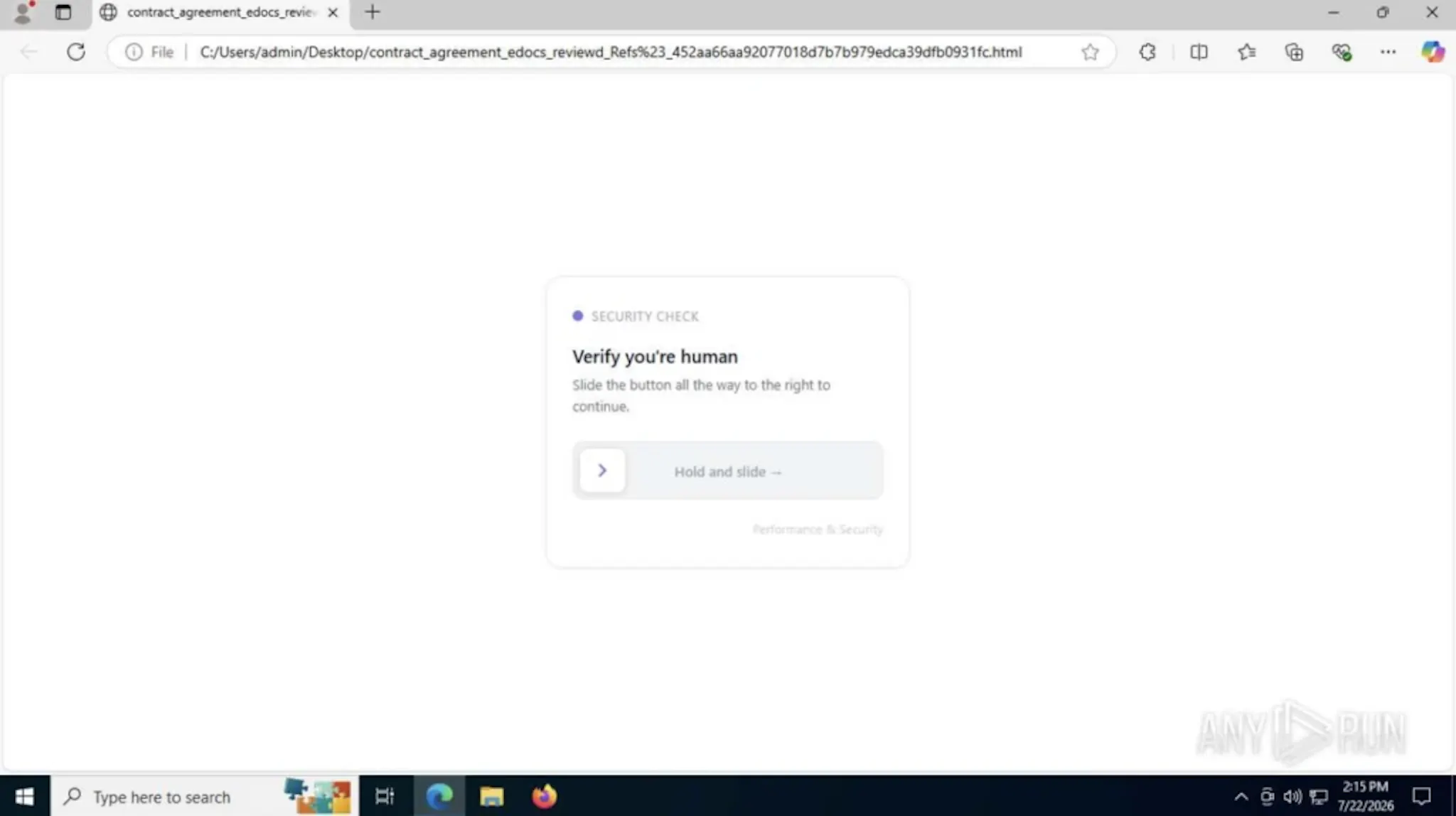 Verification carried out inside ANY.RUN sandbox