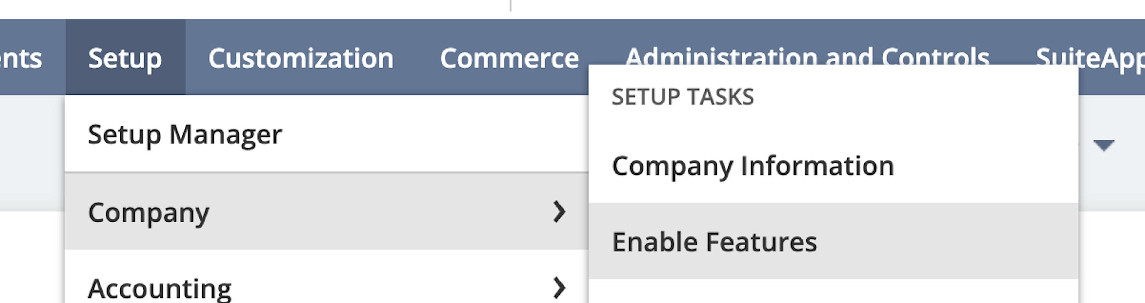 A picture of how to navigate to the page in NetSuite UI