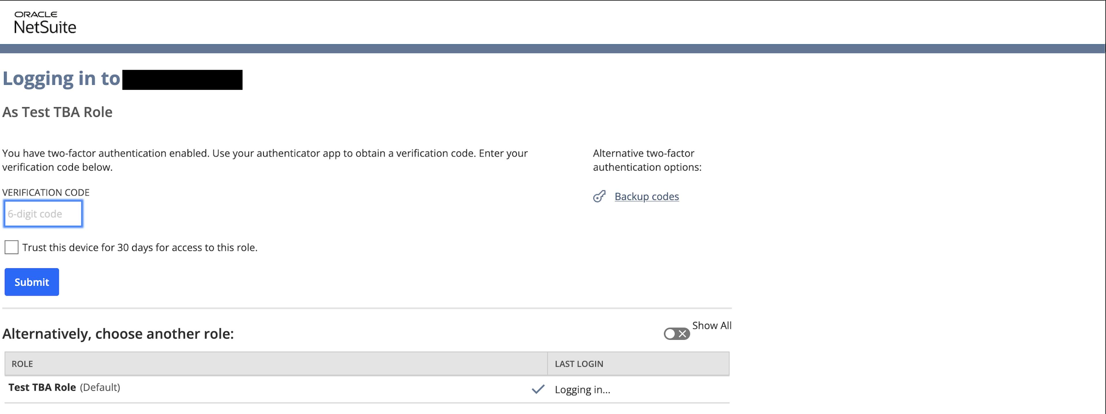 A picture of the option in NetSuite UI