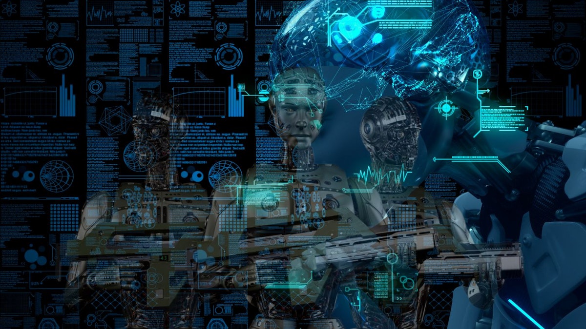 featured image - 전쟁에서의 AI: 진보, 윤리적 우려, 군사 기술의 미래