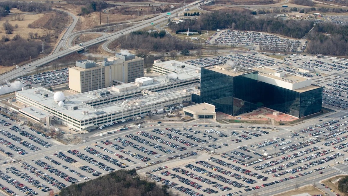 The National Security Agency (NSA) headquarters at Fort Meade, Maryland, as seen from the air, January 29, 2010. Saul Loeb/AFP/Getty Images